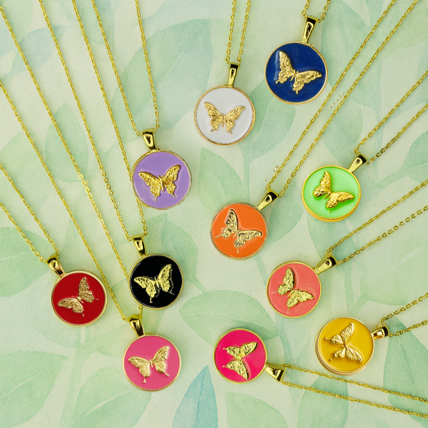 Collar Mariposas circular liso