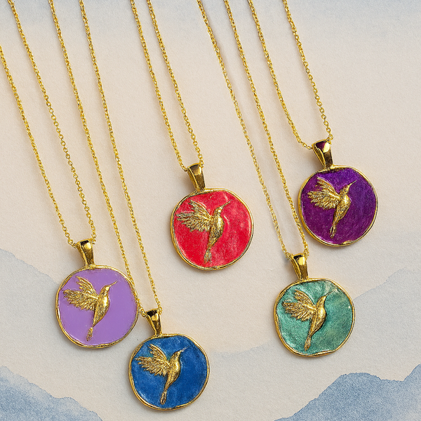 Collar colibrí círculo